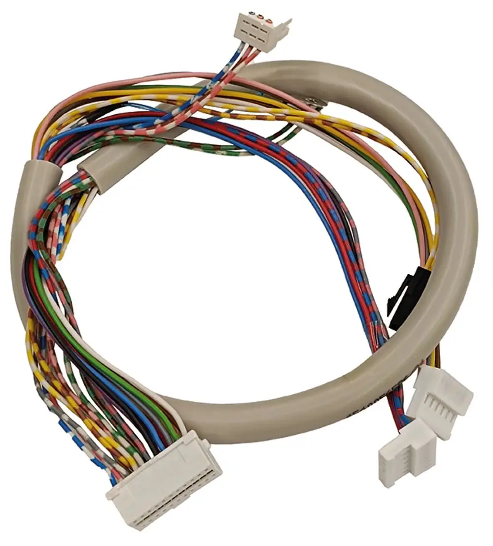 Kabelbaum mit mehreren bunten Drähten und Steckverbindern, möglicherweise zur Verwendung in Syr NeoSoft 5000 Connect.